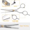 Professional Hair Cutting Scissors Set Hairdressing Salon Barber Shears Scissors w/ PU Leather Case