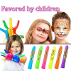 6 Pcs Glow In The Dark Face Body Paint, UV Black Light Glow Makeup Kit For Adults