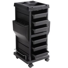 VEVOR Salon Trolley Lockable Cart 6 Removable Drawers Tool Holder
