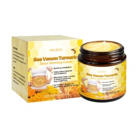 Houkea Bee Venom Turmeric Body Care Cream, Moisturizes, Tights And Highlights The Lines Of The Body