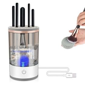 3 In 1 Automatic Cleaning Makeup Brush Machine, USB Powered Brush Drying Storage Suitable For All Types of Brushes