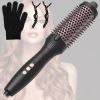 3 In 1 Thermal Brush Hair Curler & Straightener with 10 Fast Heating Levels, Fit for All Hair Types for Home & Travel