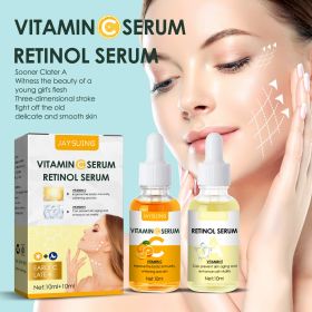 Jaysuing Vitamin C Morning & Retinal Vitamin E Night Serum Set -Anti-Aging, Firming, Hydration & Brightening Dull Skin (Option: 1PCS)