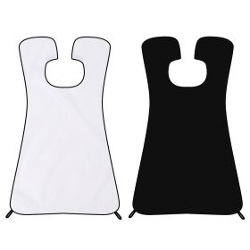 Facial Hair Beard Catcher Cape Beard Shave Apron Beard Whiskers Shaving Apron Cape Facial Hair Trimmings Sink Bib w/ 2 Suction Cups (Option: BeardPickCoverWHT)
