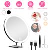 30X Magnifying Mirror With Light 3 Colors Dimmable Brightness Included Tweezer Scissor Travel Magnifying Makeup Mirror with Suction Cup 360° Adjusta