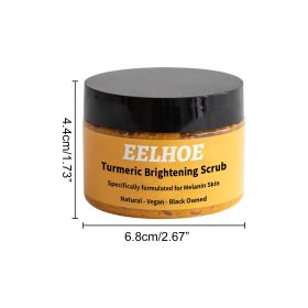 EELHOE Turmeric Body Cleansing Scrub, For Melanin Skin- Exfoliating, Whitening, Moisturizing & Evens Skin Tone (Option: 1PCS)