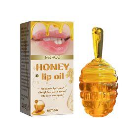 EELHOE Honey Lip Oil- Reduces Lip Lines, Prevents Cracking and Peeling, Moisturizing And Smooths The Lips (Option: 1PCS)