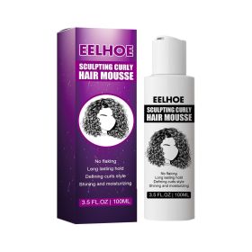 EELHOE Sculpting Curly Hair Mousse Is Long Lasting, Shaping & Moisturizing For Fuller, Shiny More Elastic Look (Option: 1PCS)