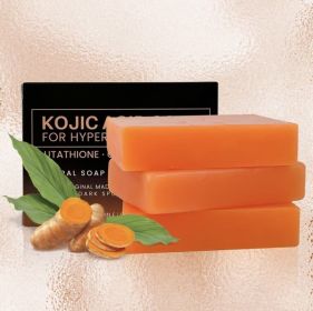 Organic Turmeric Soap Bar- For Hyperpigmentation, Premium Japanese Formulated Kojic Soap Enriched With Vitamin C & Retinol (Option: 1Pack)