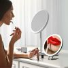30X Magnifying Mirror With Light 3 Colors Dimmable Brightness Included Tweezer Scissor Travel Magnifying Makeup Mirror with Suction Cup 360° Adjusta